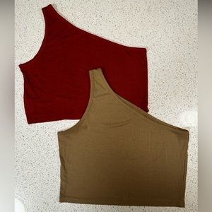 BUNDLE - One Sleeve Ribbed Crop Top
